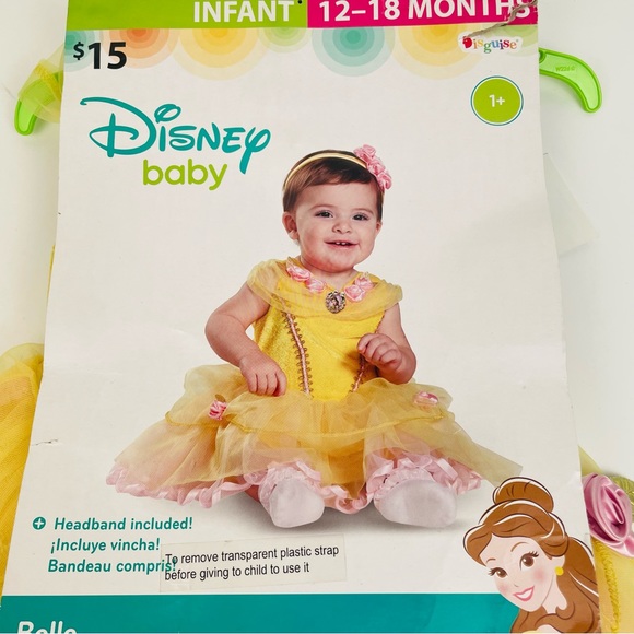 Disney Baby Princess Belle Costume Beauty & The Beast Infant Size 12-18 Months - Picture 2 of 6